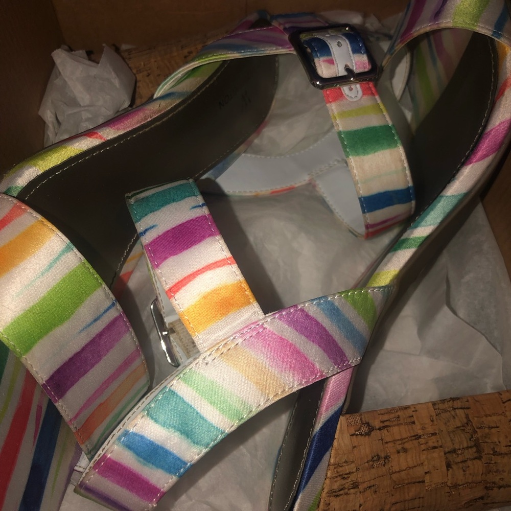 Worthington Multicolor Striped Heels